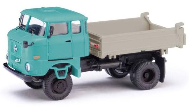 IFA W50 LA 3SK (Dreiseitenkipper) HD Bereifung Speditionskabine, Blaugrau